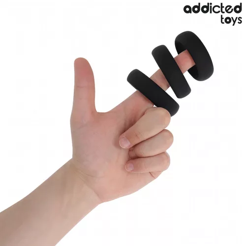 ADDICTED TOYS - LAPOS SZILIKON GYŰRŰK KÉSZLETE