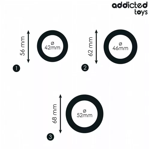 ADDICTED TOYS - LAPOS SZILIKON GYŰRŰK KÉSZLETE