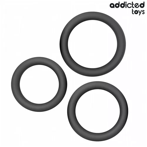 ADDICTED TOYS - LAPOS SZILIKON GYŰRŰK KÉSZLETE