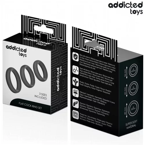 ADDICTED TOYS - LAPOS SZILIKON GYŰRŰK KÉSZLETE