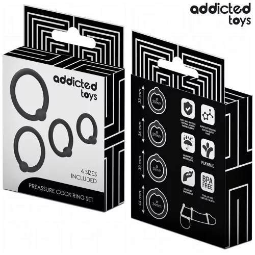 ADDICTED TOYS - NYOMÁSSZILIKON GYŰRŰK KÉSZLETE