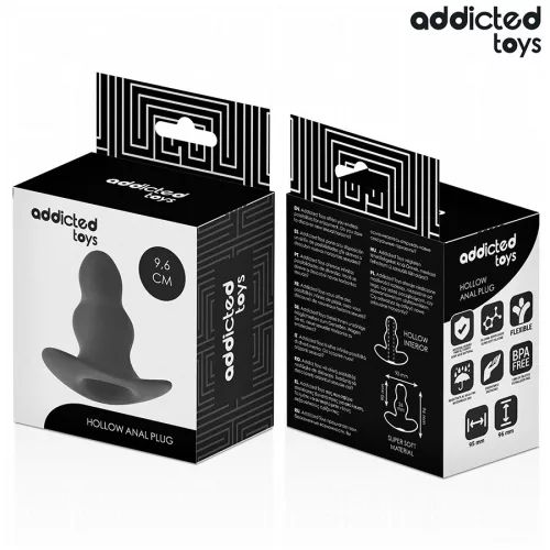 ADDICTED TOYS - üreges szilikon análplug M-es méret 9,6 cm