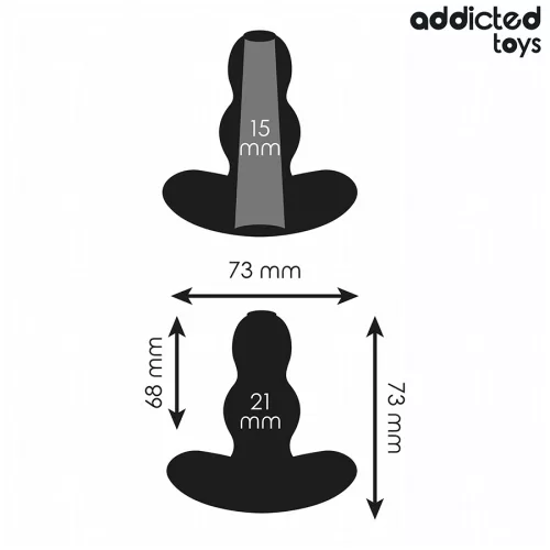 ADDICTED TOYS - ÜREGES ANÁLIS DUGÓ SZILIKON MÉRET S 7,3 CM