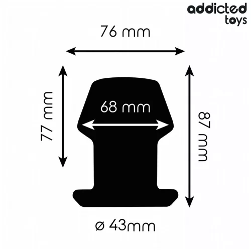 ADDICTED TOYS – extrém üreges anális dugó, szilikon, M-es 8,7 cm