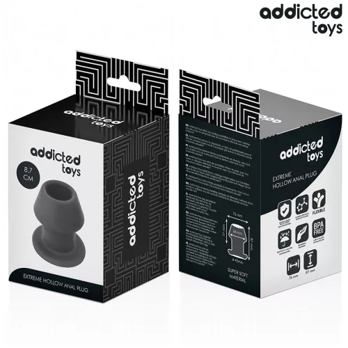ADDICTED TOYS – extrém üreges anális dugó, szilikon, M-es 8,7 cm