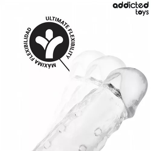 ADDICTED TOYS - ÁTLÁTSZÓ PÉNISZHÜVELY M MÉRET 27 CM
