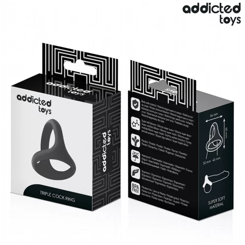 ADDICTED TOYS - VASTAG, TRIPLE PÉNISZ GYŰRŰ
