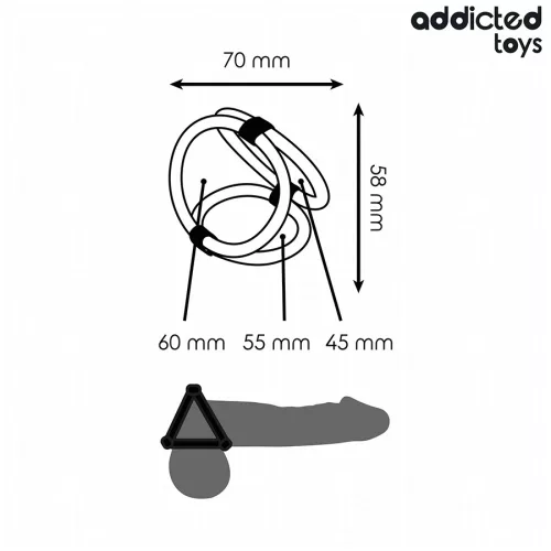 ADDICTED TOYS - TRIPLE PÉNISZ GYŰRŰ