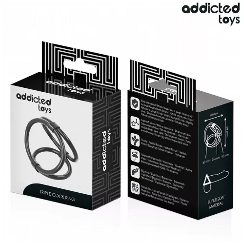 ADDICTED TOYS - TRIPLE PÉNISZ GYŰRŰ