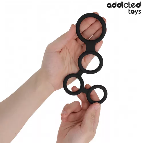 ADDICTED TOYS - péniszgyűrű herekârtyával
