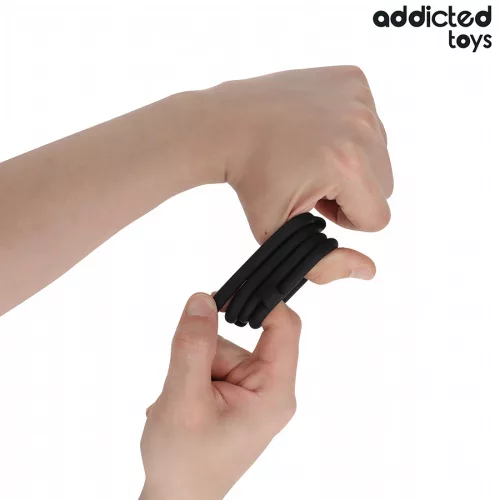 ADDICTED TOYS - péniszgyűrű herekârtyával