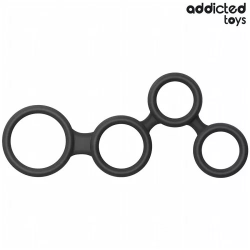 ADDICTED TOYS - péniszgyűrű herekârtyával
