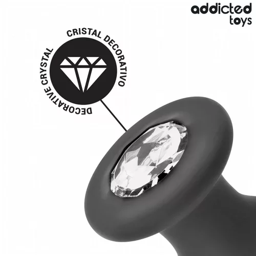 ADDICTED TOYS - ANÁLIS DUGÓ ÉKSZERSZILIKONNAL S MÉRET 8,8 CM
