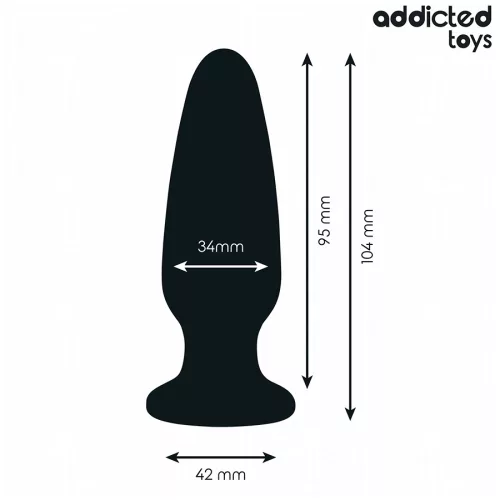 ADDICTED TOYS - ANÁLIS DUGÓ ÉKSZERSZILIKONNAL M MÉRET 10,4 CM