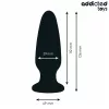 ADDICTED TOYS - gyöngyös szilikon análzáró (L, 12,6 cm)