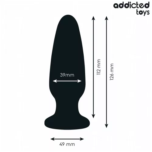 ADDICTED TOYS - gyöngyös szilikon análzáró (L, 12,6 cm)