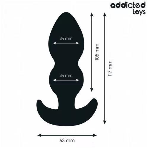 ADDICTED TOYS – prémium szilikon análplug, L méret (11,7 cm)