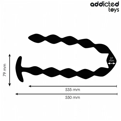 ADDICTED TOYS – extra hosszú szilikon anális dugó