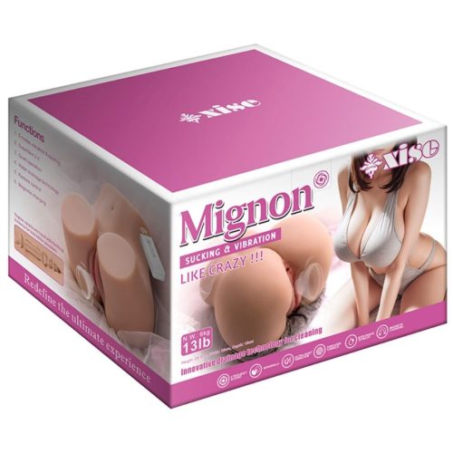 XISE - MIGNON SZÍVÁS REALISTA VAGINA MASZTURBÁTOR REZGÉSSEL, SZÍVÓVAL ÉS TÁVIRÁNYÍTÓVAL 6 KG