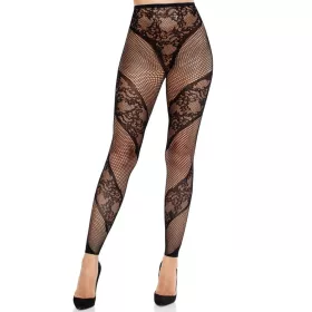   LEG AVENUE – CSIPKE ÉS ÁTTETSZŐ, LÁB NÉLKÜLI HARISNYÁK FEKETE