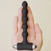 ROCKS- OFF - PETITE SENSATIONS PEARLS ANAL PLUG VIBRATOR BLACK