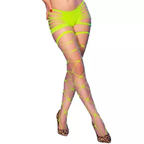 CHILIROSE - CR 4867 NEON ZÖLD HÁLÓ HARISNYÁK LYUKAS