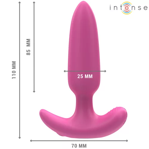 INTENSE - ROSS ANAL PLUG 10 VIBRÁCIÓ RÓZSASZÍN TÁVIRÁNYÍTÓ