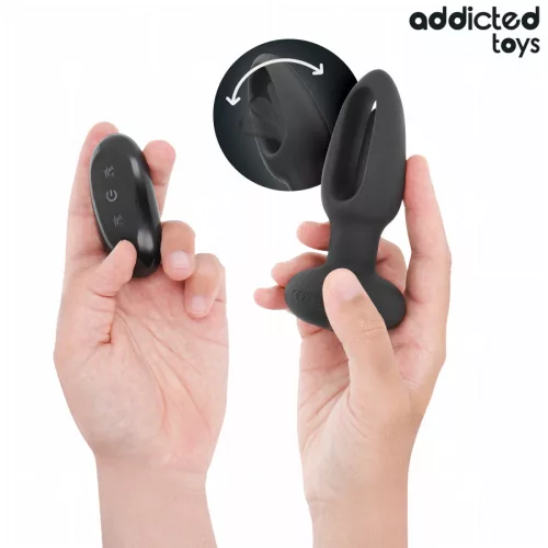 ADDICTED TOYS – vibráló nyelvű anális dugó távirányítóval