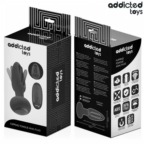 ADDICTED TOYS – vibráló nyelvű anális dugó távirányítóval