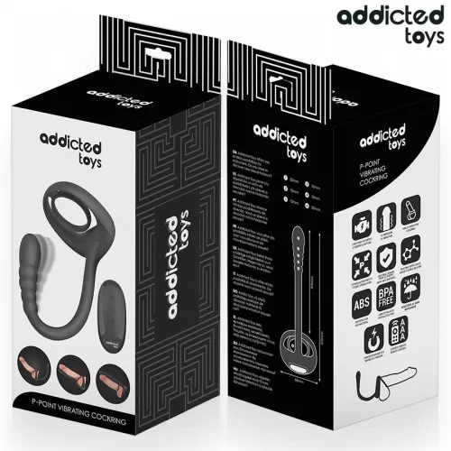 ADDICTED TOYS - P-SPOT VIBRÁLÓ FARKAS GYŰRŰ TÁVIRÁNYÍTÓ