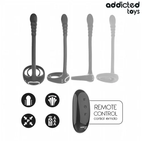 ADDICTED TOYS - P-SPOT VIBRÁLÓ FARKAS GYŰRŰ TÁVIRÁNYÍTÓ