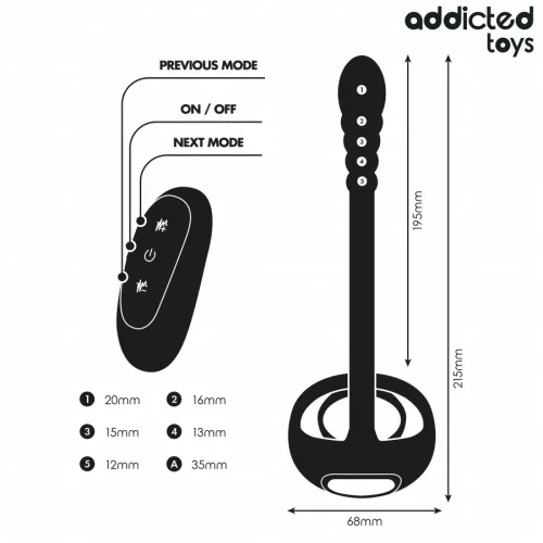 ADDICTED TOYS - P-SPOT VIBRÁLÓ FARKAS GYŰRŰ TÁVIRÁNYÍTÓ