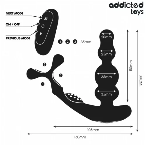 ADDICTED TOYS - FORGÓ PROSZTATAMASSZÍROZÓ TÁVIRÁNYÍTÓ