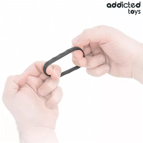 ADDICTED TOYS – textúrázott péniszgyűrű szett 4 méretben