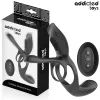 Addicted Toys Péniszgyűrű Kettős stimuláció, 10 rezgésmód, USB tölthető, vízálló, 17 cm fekete
