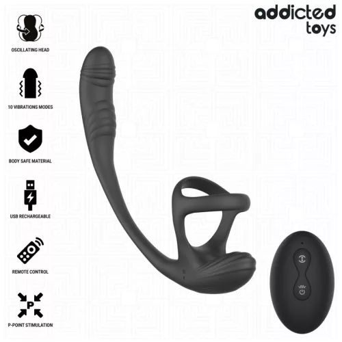 ADDICTED TOYS – vibráló análdugó herék stimulálóval
