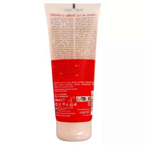HOT Massage & Glide Gel 2in1 Strawberry 200 ml