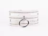 Designer Traingo Collar Made in Calf Softy Leather White