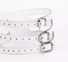 Designer Traingo Collar Made in Calf Softy Leather White