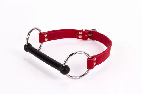 Calf Softy Leather Top and Lamb Leather padding with Silicone Mouth Piece Red