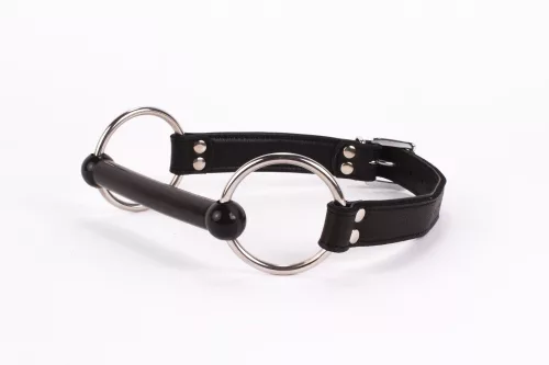 Calf Softy Leather Top and Lamb Leather padding with Silicone Mouth Piece Black