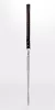 Lamb Leather Handle with 2 Rows of Small Rhinestones and Metal Chain Black