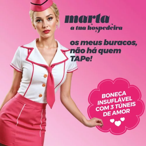 CRUSHIOUS MARTA – felfújható szőke stewardess baba