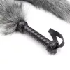 Whip for Caress – érzéki korbács, 45 cm szürke