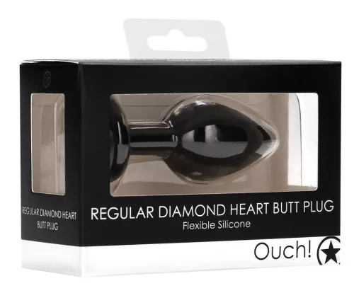 Diamond Heart – prémium anális kiegészítő, fekete