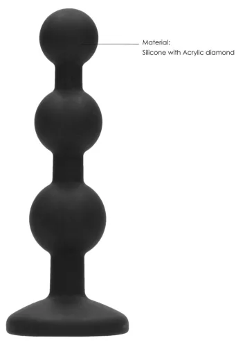 Bijou Beaded – ékszerhatású anális plug 9,5 x 2,5 cm