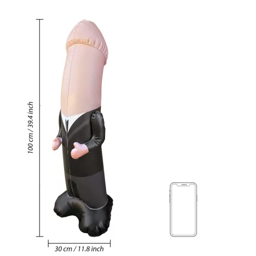 Inflatable Groom Bop Bag rongybaba (natúr)