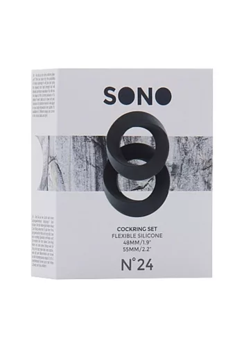 Szexjáték Péniszgyűrű szett Szilikon, vízálló szürke XL-S méret