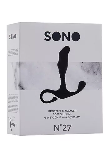 No.27 Prosztatamasszírozó Ergonomikus, kezdő 12,5 cm fekete