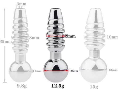 Prémium péniszdugó csavarral – 9 mm átmérőjű 2,5 cm hosszú